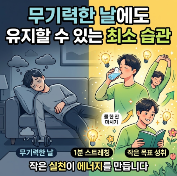 무기력한 날에도 유지할 수 있는 최소 습관