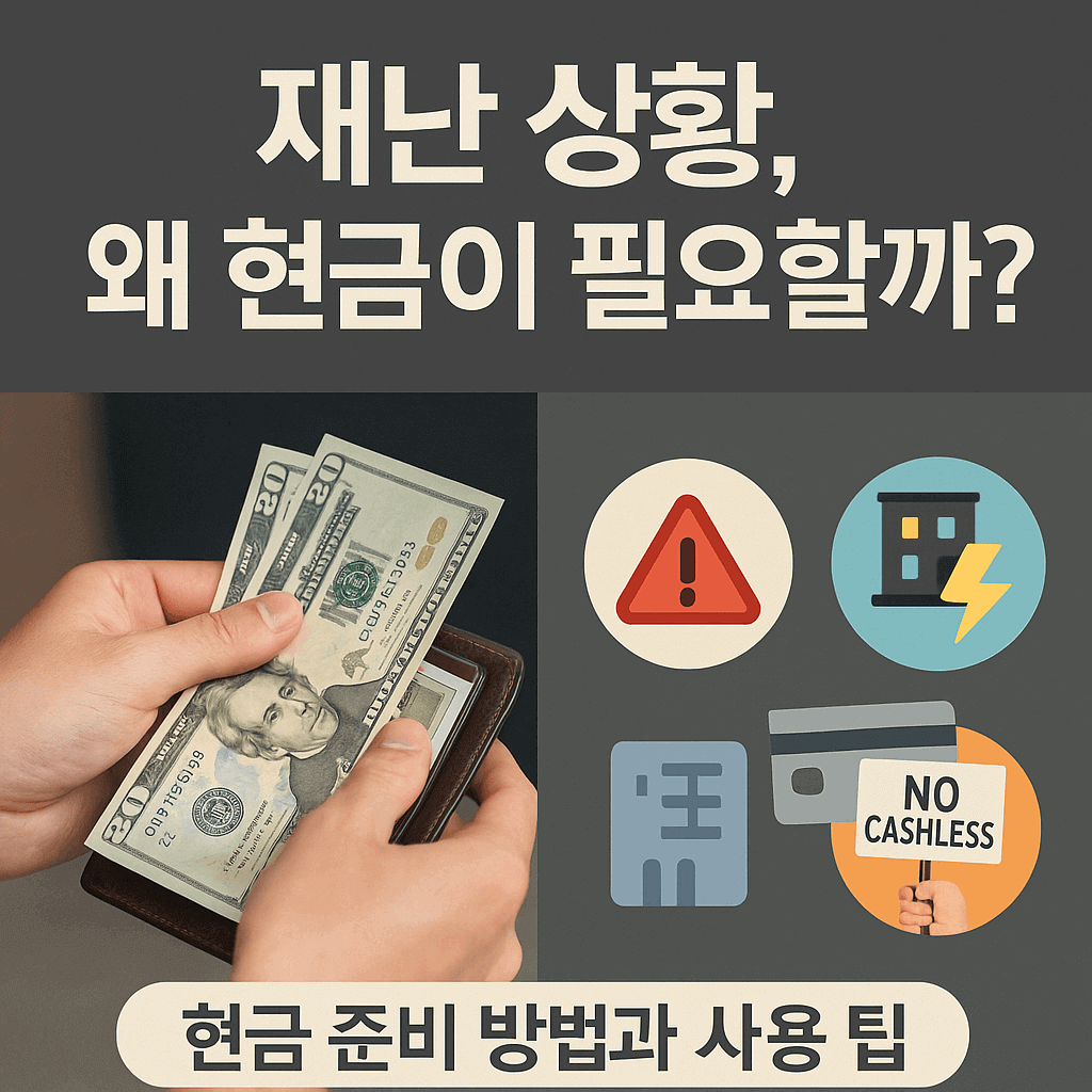 재난 상황 현금이 필요한 이유와 준비 방법