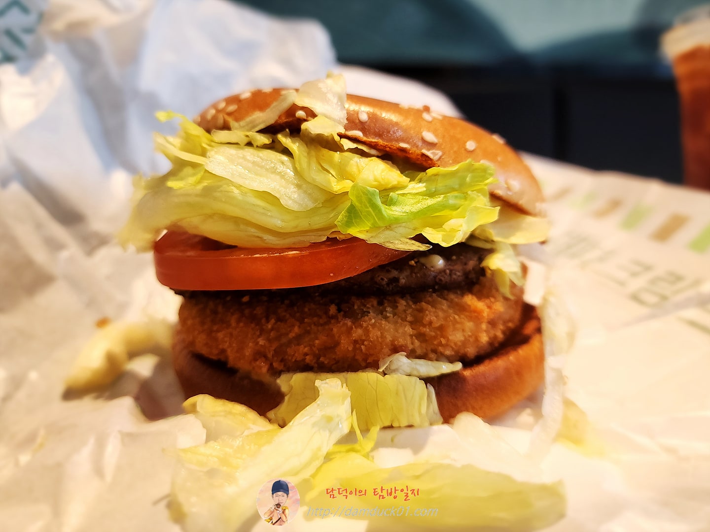 진도 대파 크림 크로켓 버거