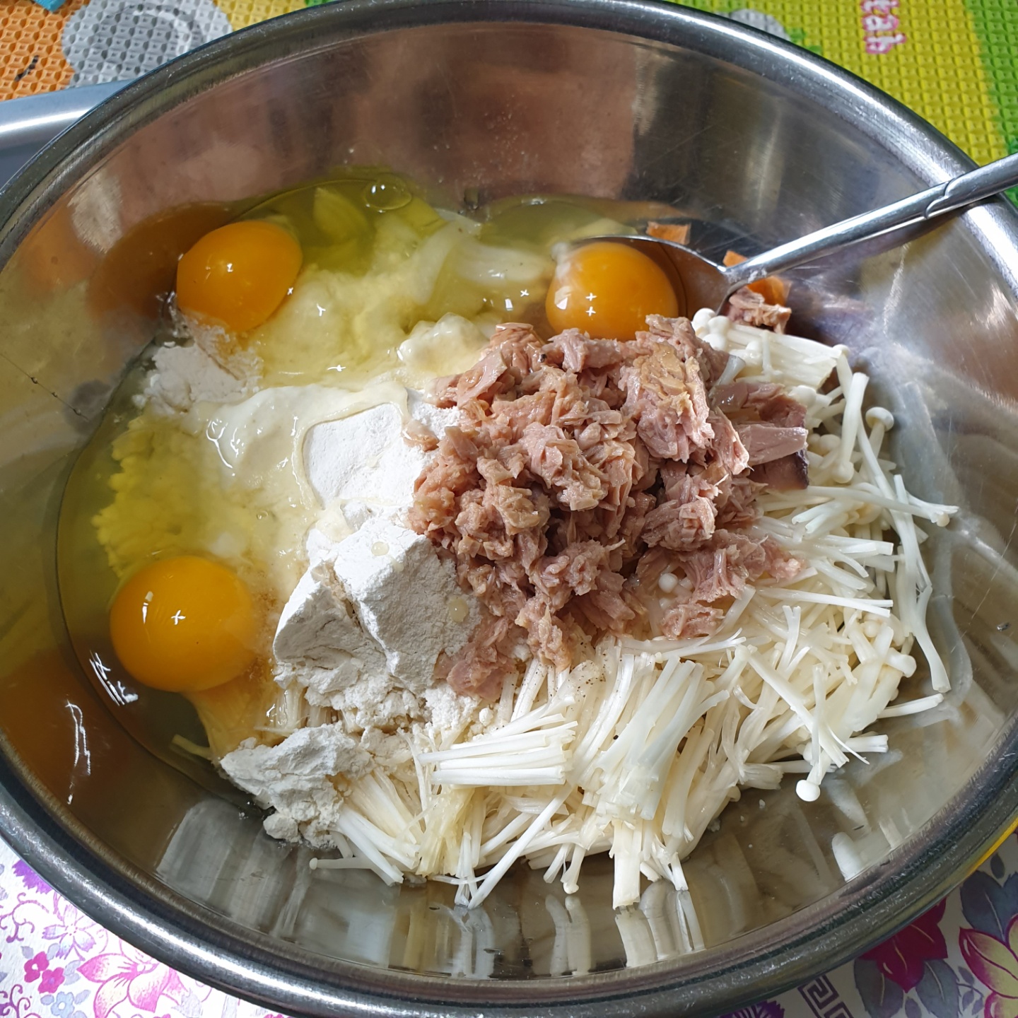 팽이버섯_참치전_간편_레시피