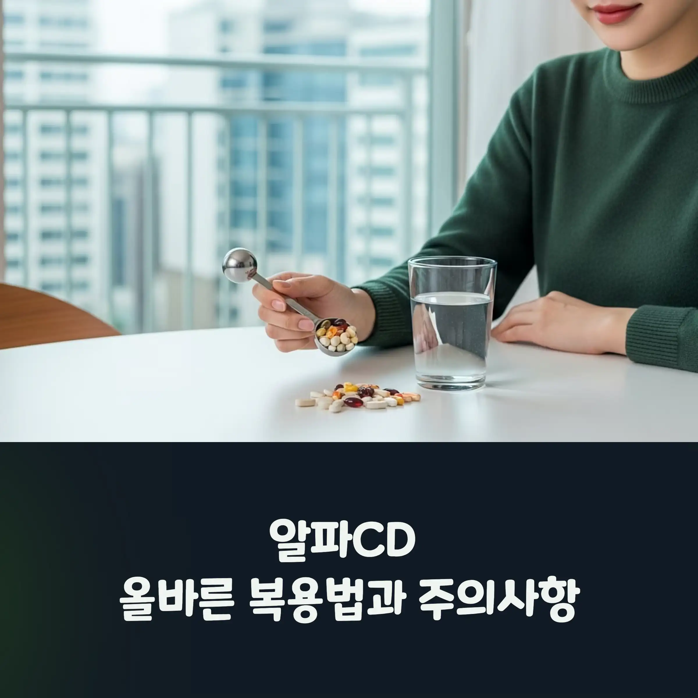 알파씨디 영양제 먹는 중
