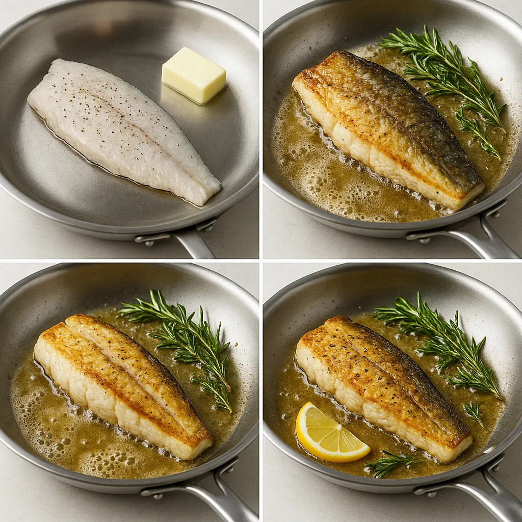 버터와 허브로 맛을 낸 농어버터구이 조리 과정 4단계
