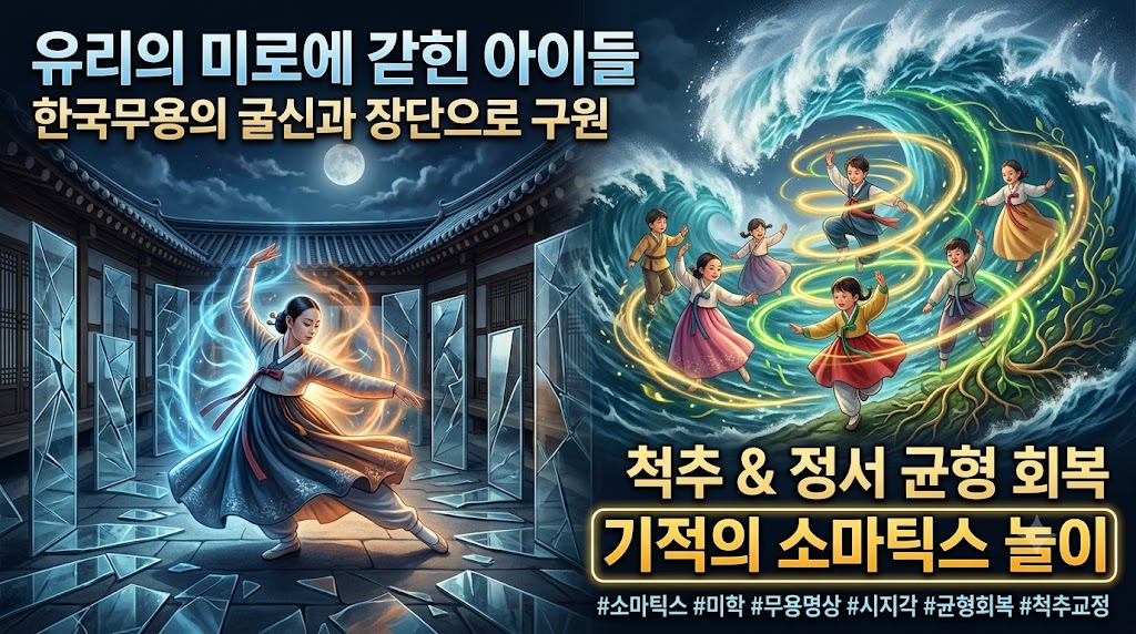 유리의 미로에 갇힌 아이들의 시선을 깨우다: 스마트폰 스크린 타임이 무너뜨린 시지각과 척추의 균형을 한국무용의 굴신과 장단으로 구원하는 기적의 소마틱스 놀이
