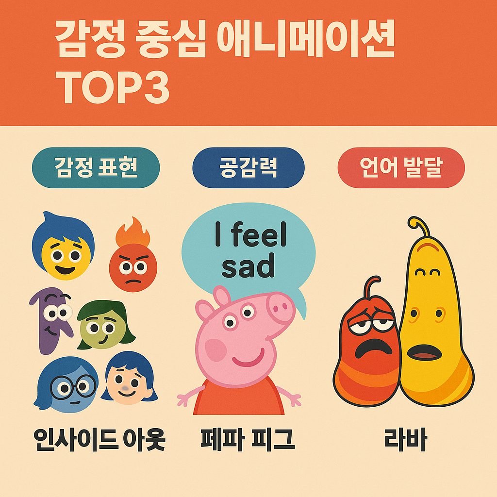 감정 중심 애니메이션 TOP3 관련 사진