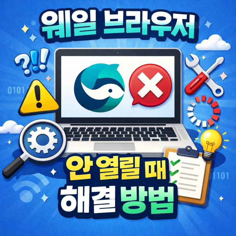 웨일브라우저 안열릴때
