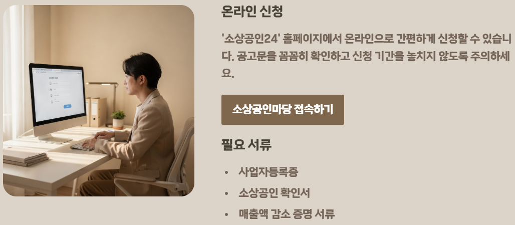 소상공인 경영안정자금 신청 방법