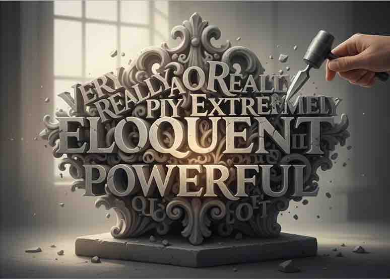 수식어를 과감히 덜어내세요.