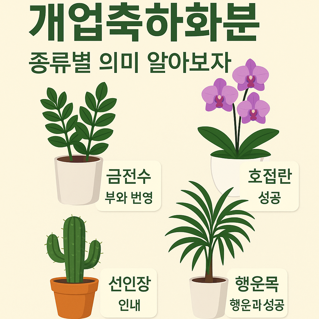 개업축하화분 종류별 의미 완벽 가이드