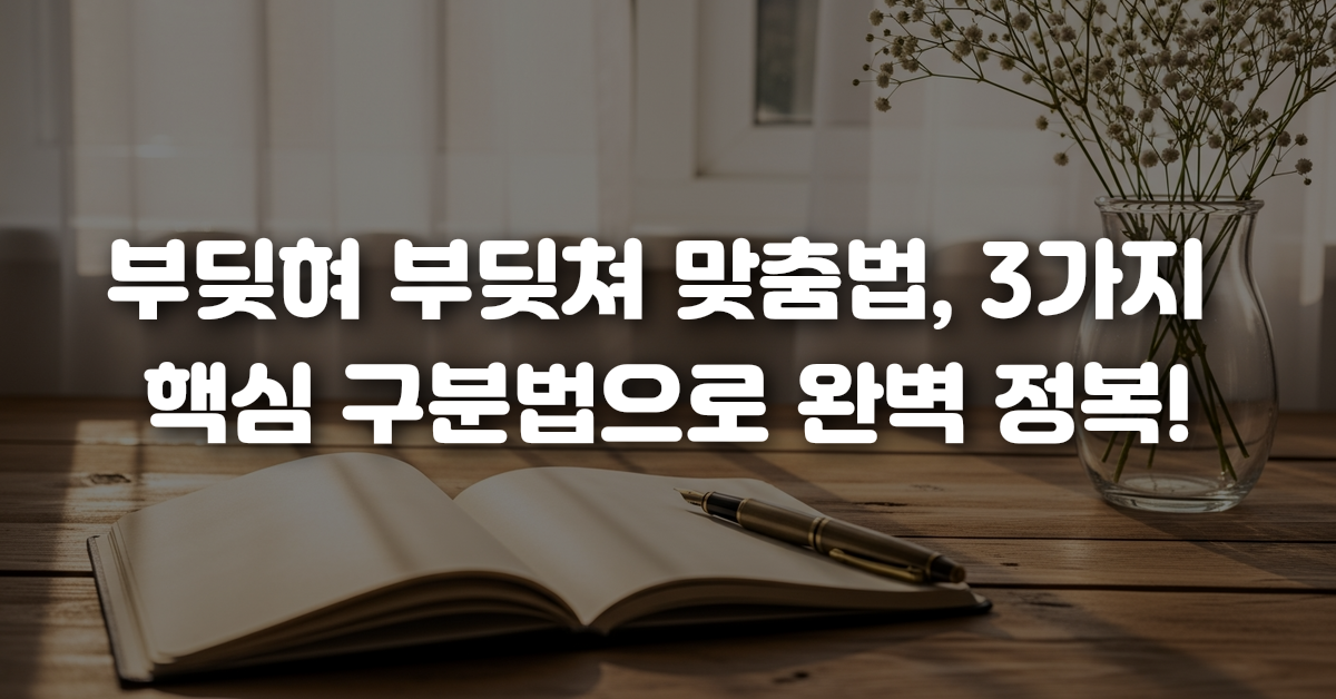 00-부딪혀_부딪쳐_맞춤법_3가지_핵심_구분법으로_완벽_정복