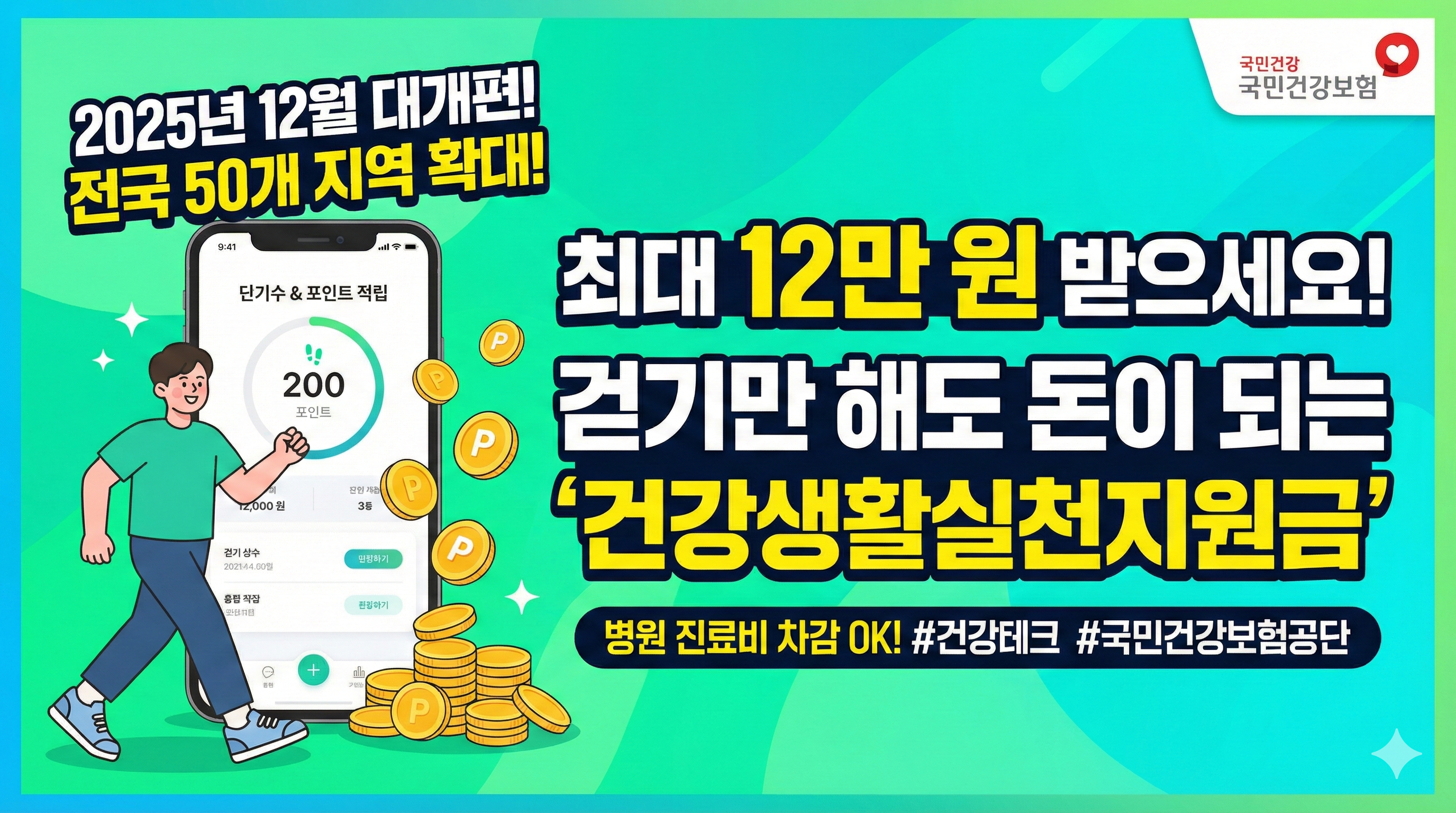 건강생활실천지원금 신청 방법 및 대상 혜택 (전국 50개 지역 확대 총정리)