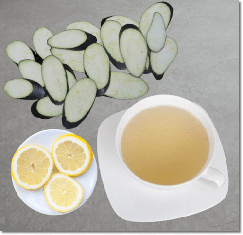 가지차 재료 가지와 레몬