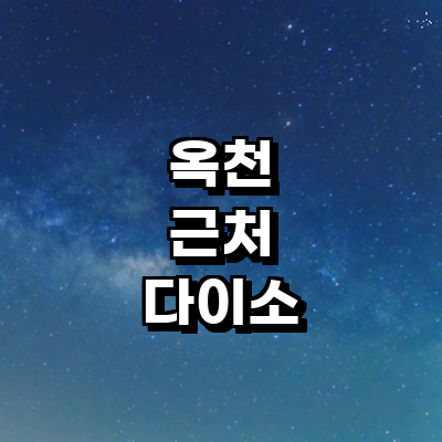 옥천군 종합생활용품 다이소