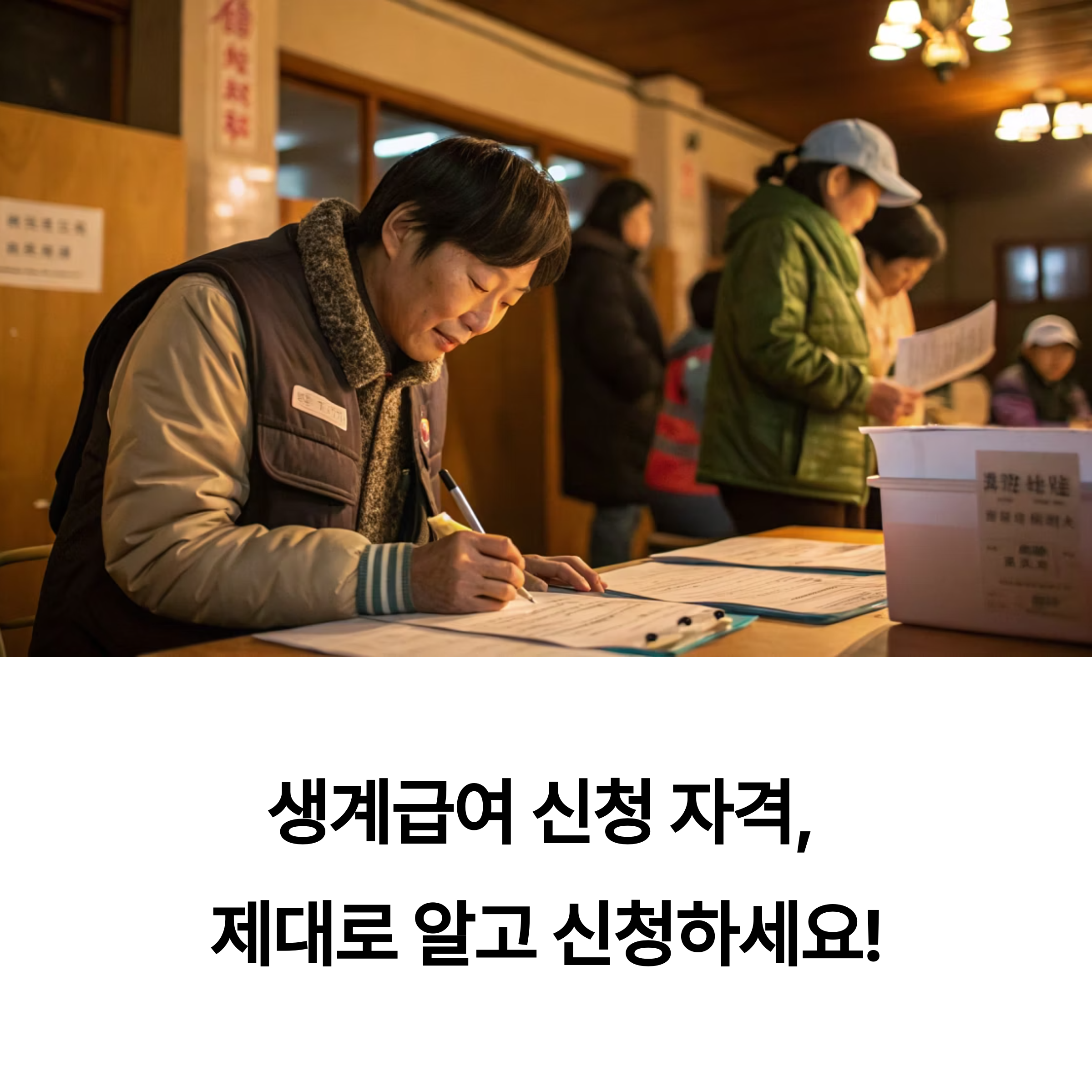 생계급여신청자격