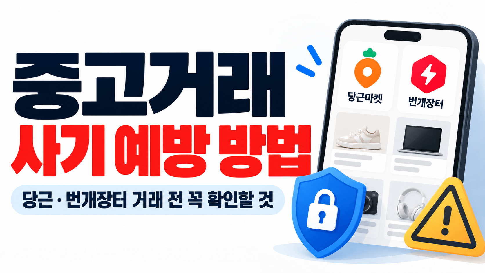 중고거래 사기 예방 방법｜당근&middot;번개장터 거래 전 꼭 확인할 것