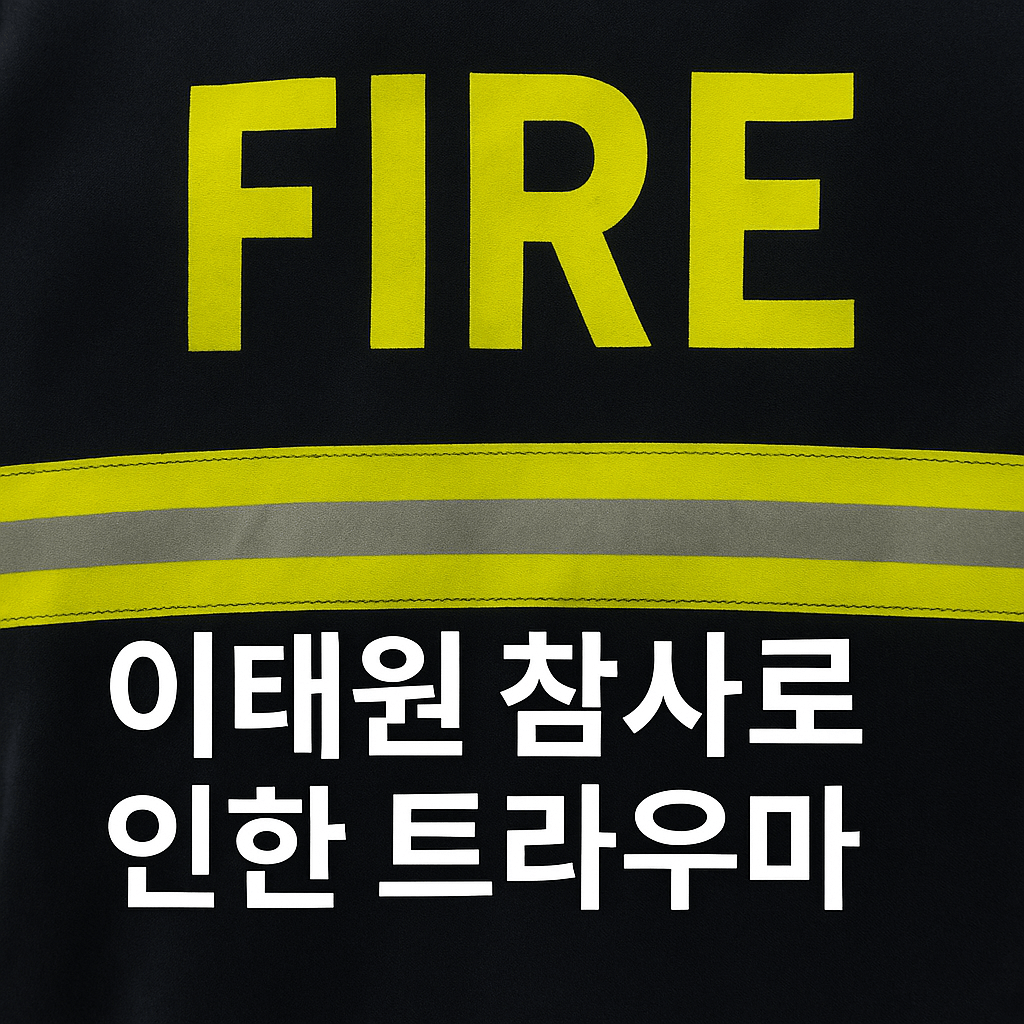 소방관이 대형 참사 구조 활동 후 생긴 트라우마로 인해 자살
