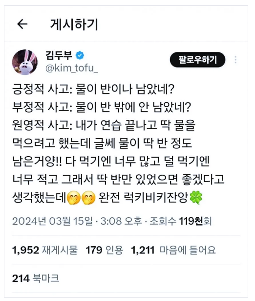 럭키비키 뜻 원영적 사고