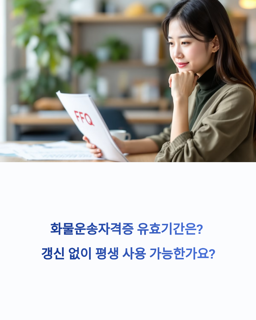 화물운송자격증 유효기간은? 갱신 없이 평생 사용 가능한가요?