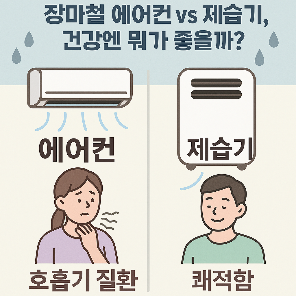 장마철 에어컨 vs 제습기, 건강엔 뭐가 좋을까?