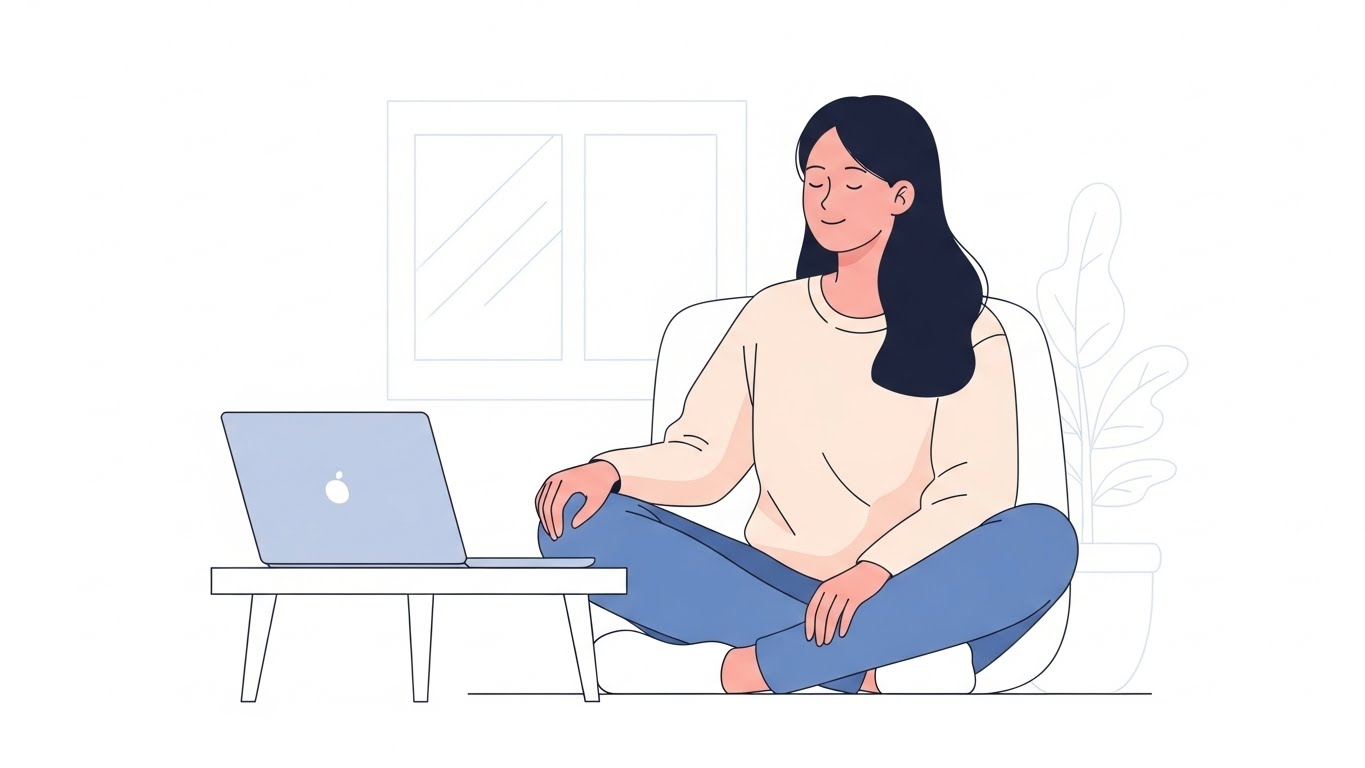 집에서 일을 마친 뒤 여유를 느끼는 모습, 재택부업 알바는 꾸준한 용돈벌이에 적합합니다.