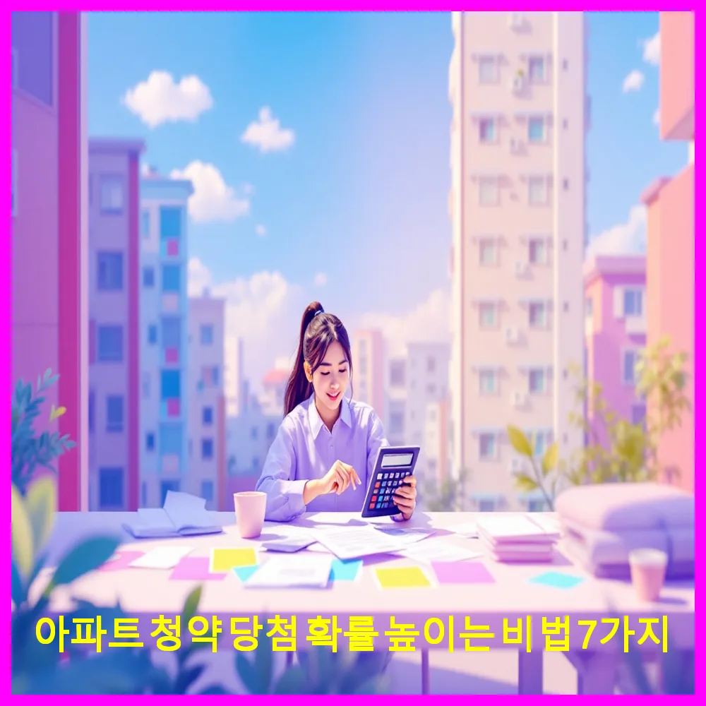 아파트 청약 당첨 확률 높이는 비법 7가지