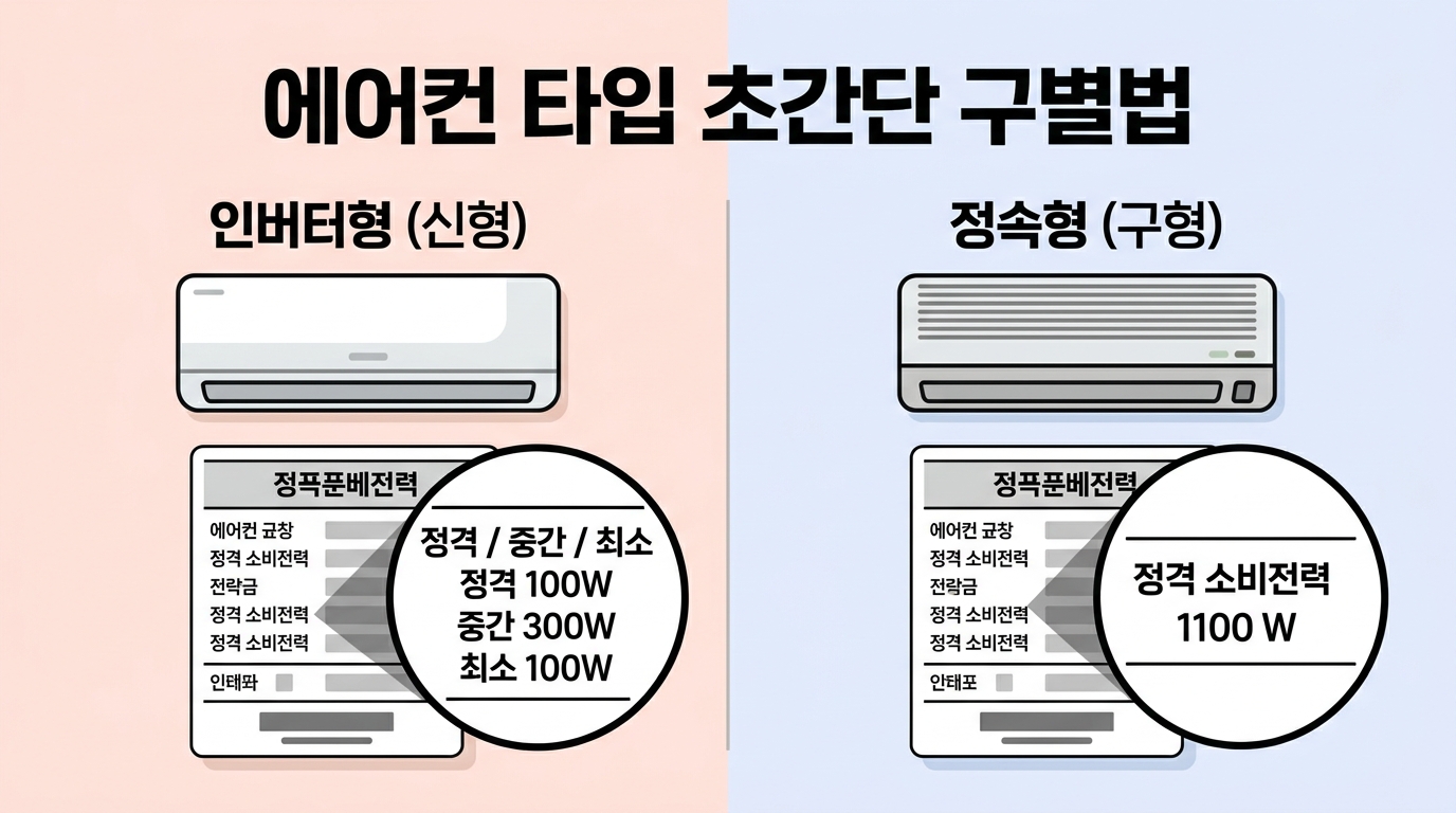 우리 집 에어컨은 어떤 타입? 인버터형 vs 정속형 초간단 구별법