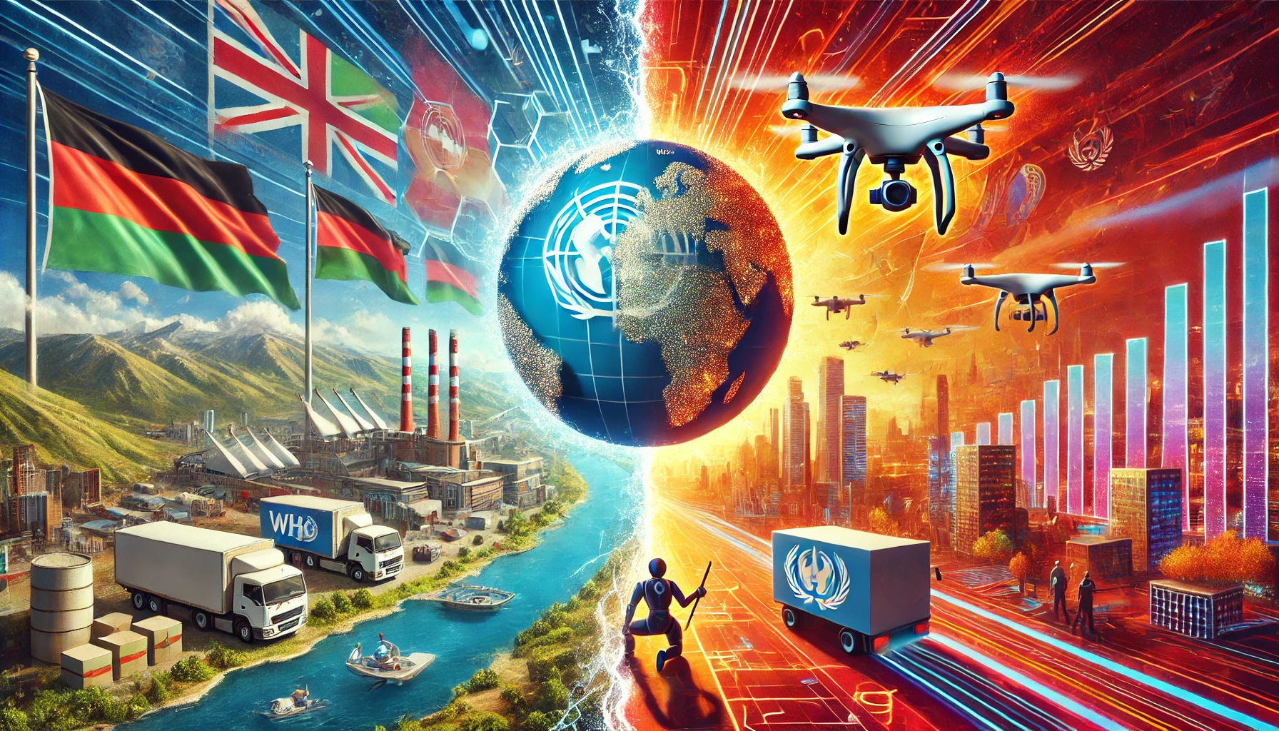 WHO 탈퇴와 <드론> 산업의 세계적 변화를 보여주는 사진