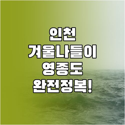 겨울 인천 나들이 추천 영종도 구읍뱃..