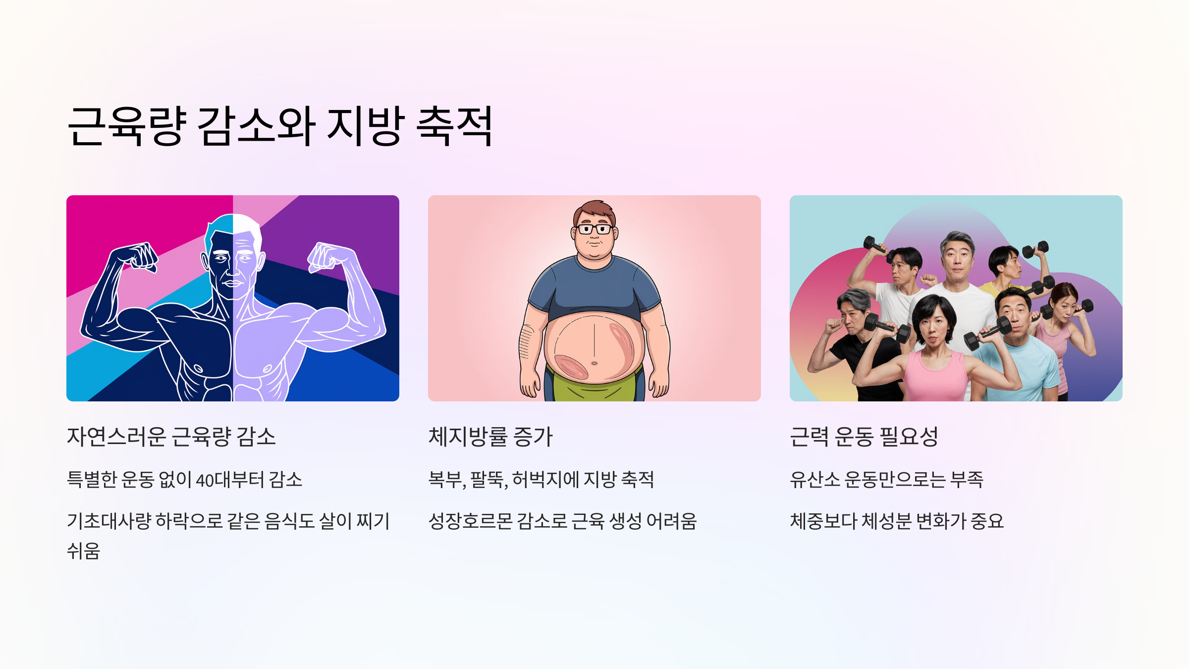 💪 근육량 감소와 지방 축적