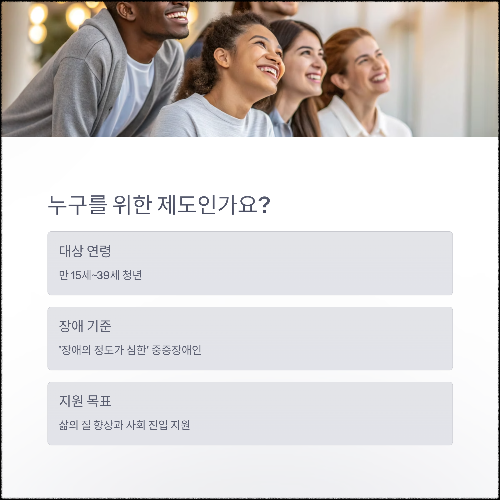 이룸통장으로 중증장애청년 자립 준비! 매달 15만원 지원