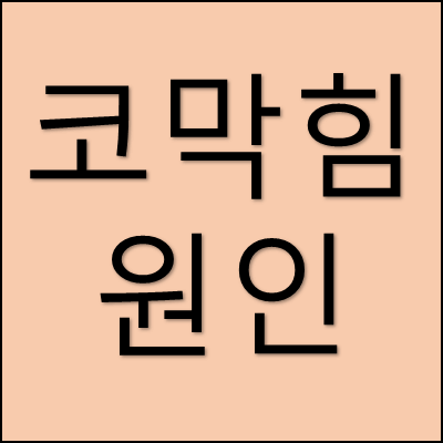 코막힘 원인 썸네일