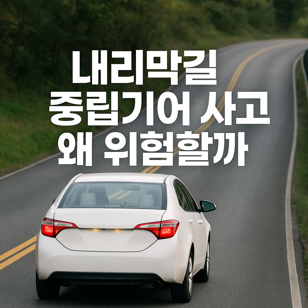 내리막길 중립기어 사고 왜 위험할까