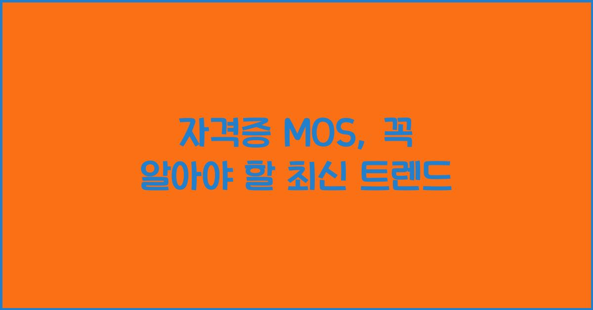 자격증 mos