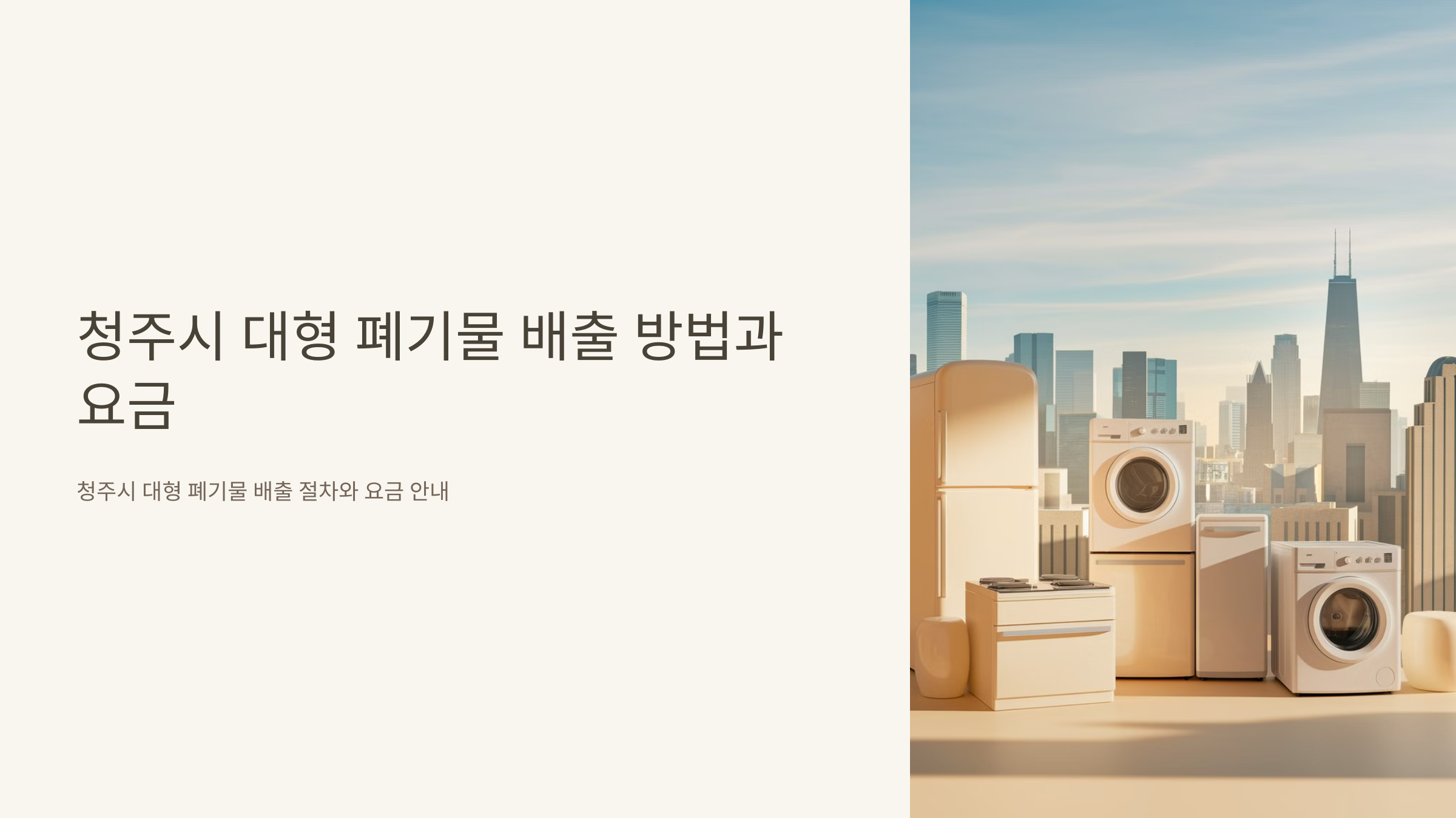 청주시 대형 폐기물 배출 방법과 요금