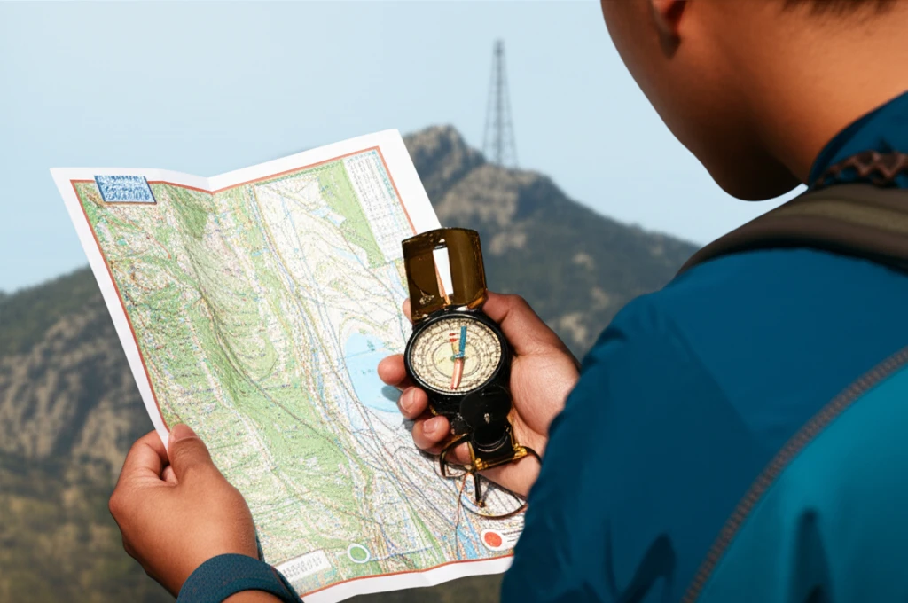 나침반 후방 교차법과 자편각 계산 실..