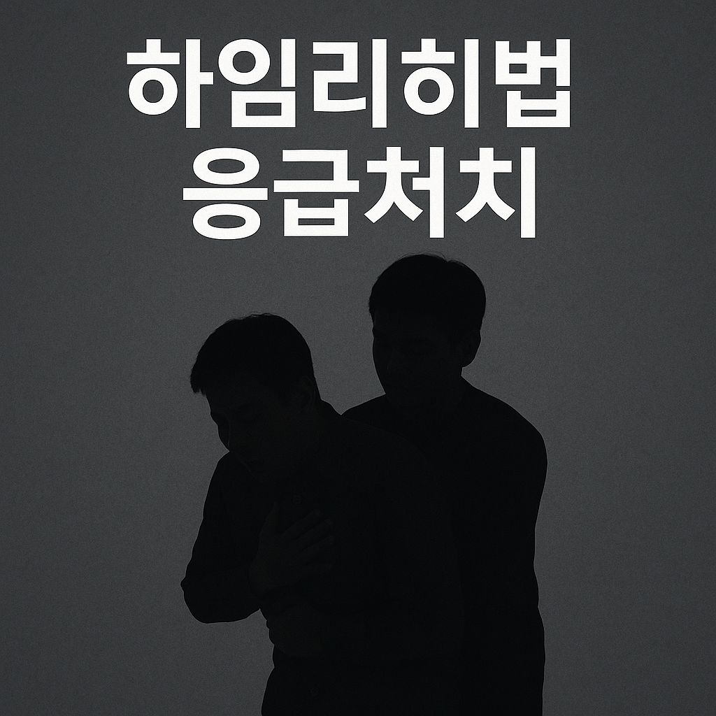 음식물에 목 막혔을 때 하임리히법 당황하지 말고 이렇게 하세요