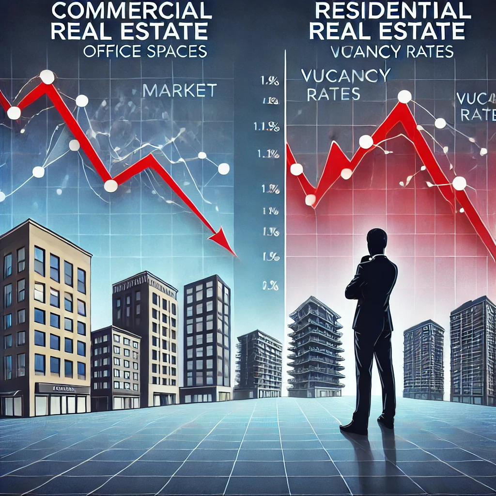 상업용 vs 주거용 부동산 투자 리스크: 시장 변동성과 공실률 증가를 분석하는 투자자.