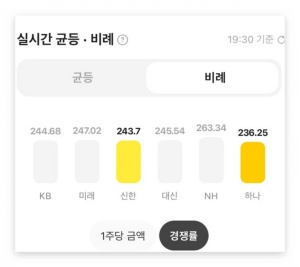 비례배정 경쟁률