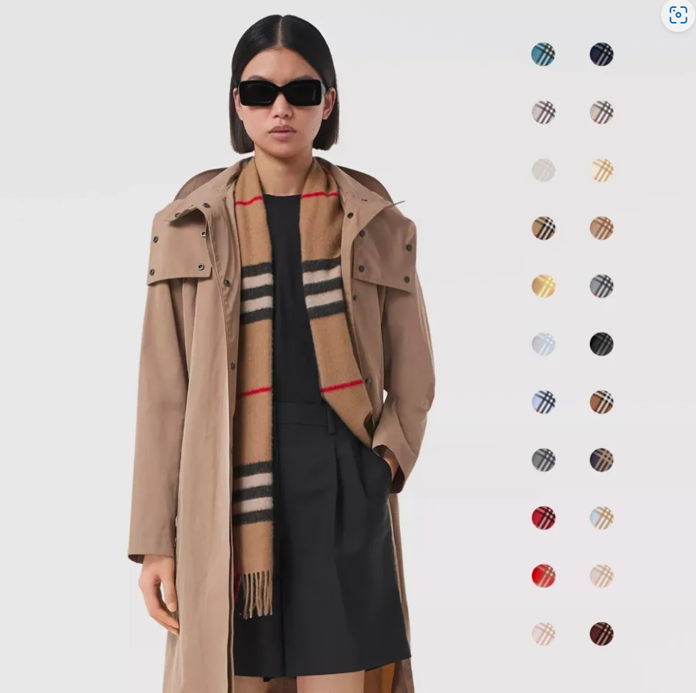 버버리 클래식 체크 캐시미어 스카프