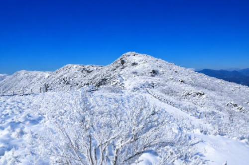 소백산 눈꽃 (능선 바람, 체감온도, 아이젠)