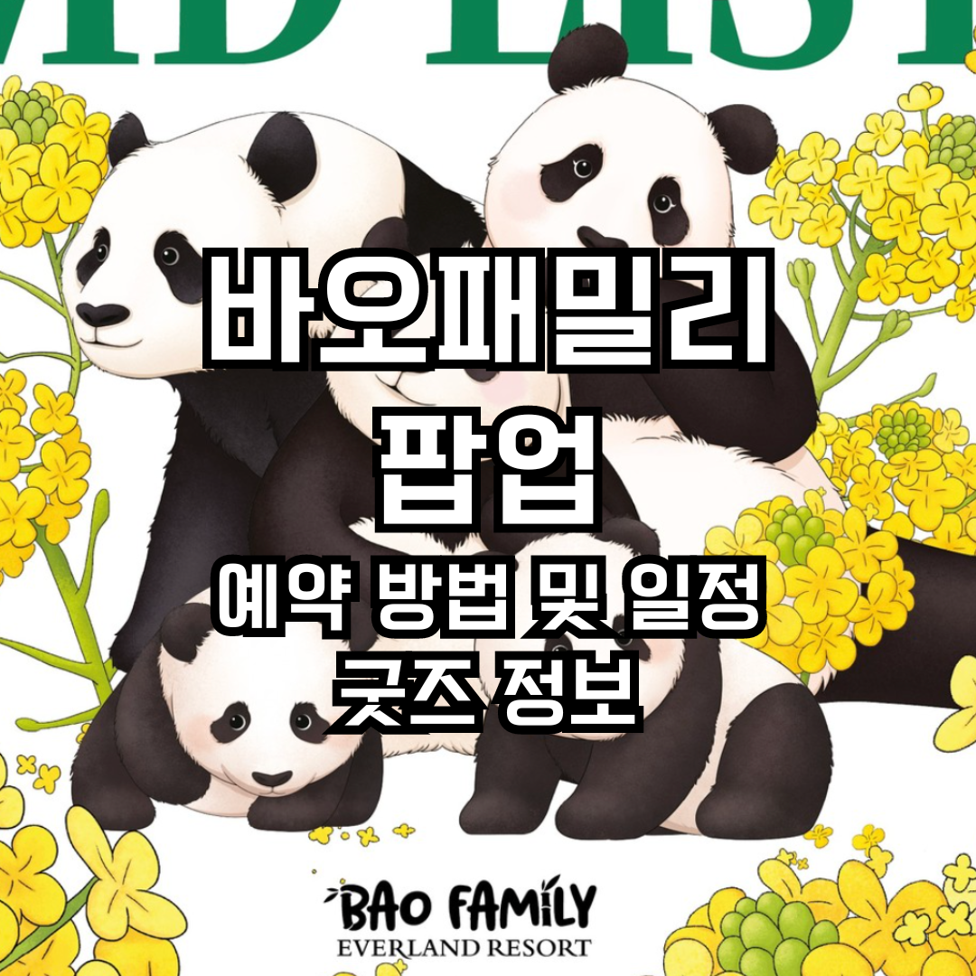 바오패밀리 팝업스토어 "Every joyful moment" 예약 일정 안내 및 굿즈 정보