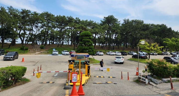 송림공원 공영주차장 입구사진