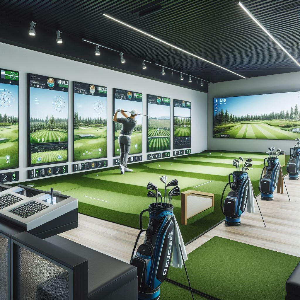 실내골프연습장 배경