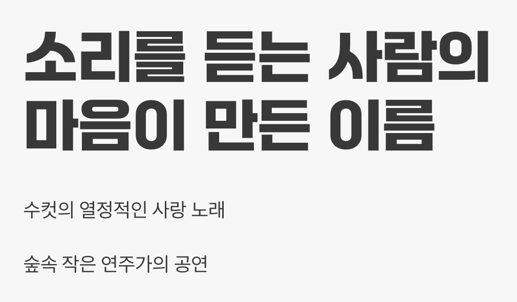 우리 곁의 작은 연주가