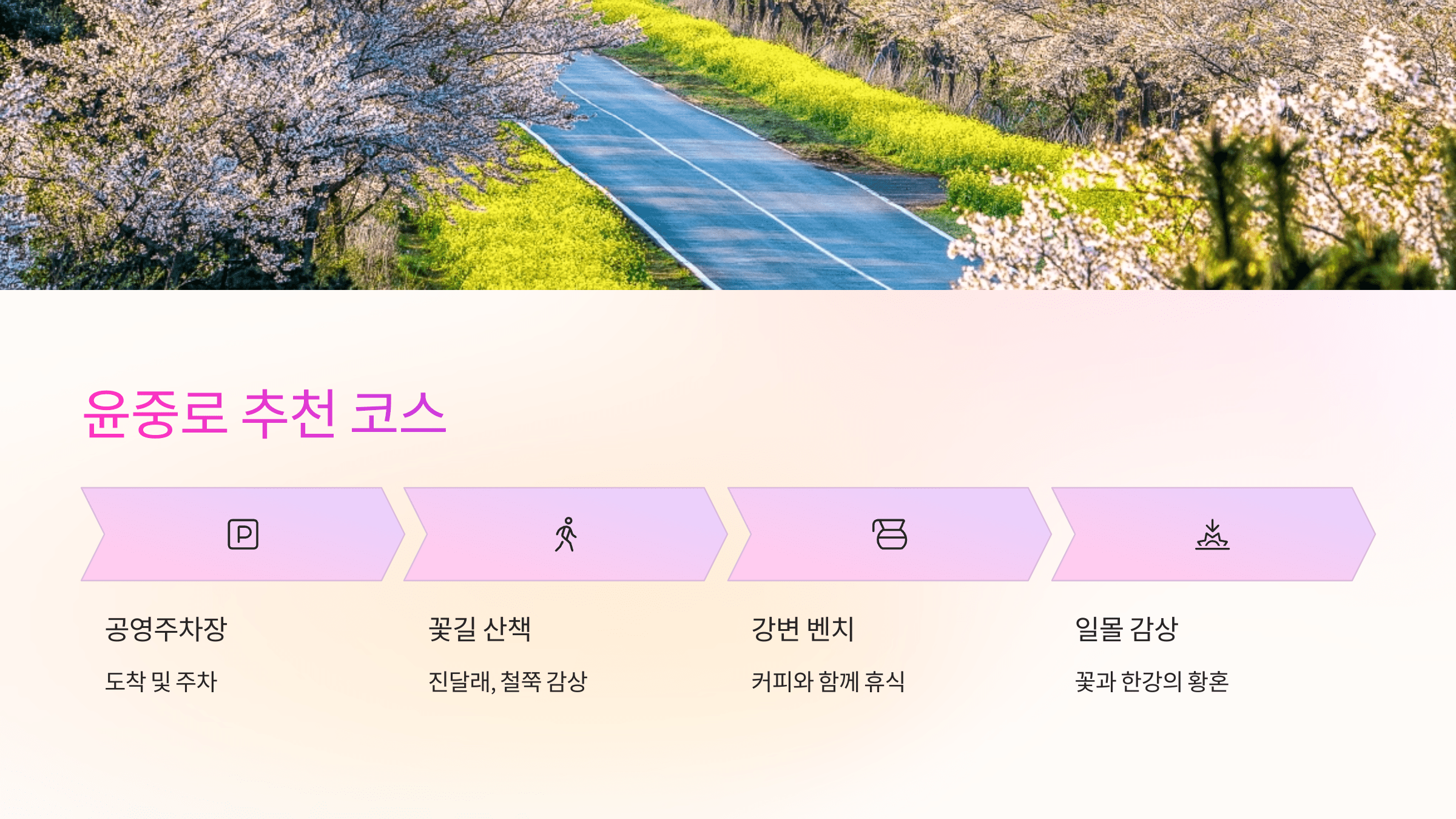 윤중로 추천 코스