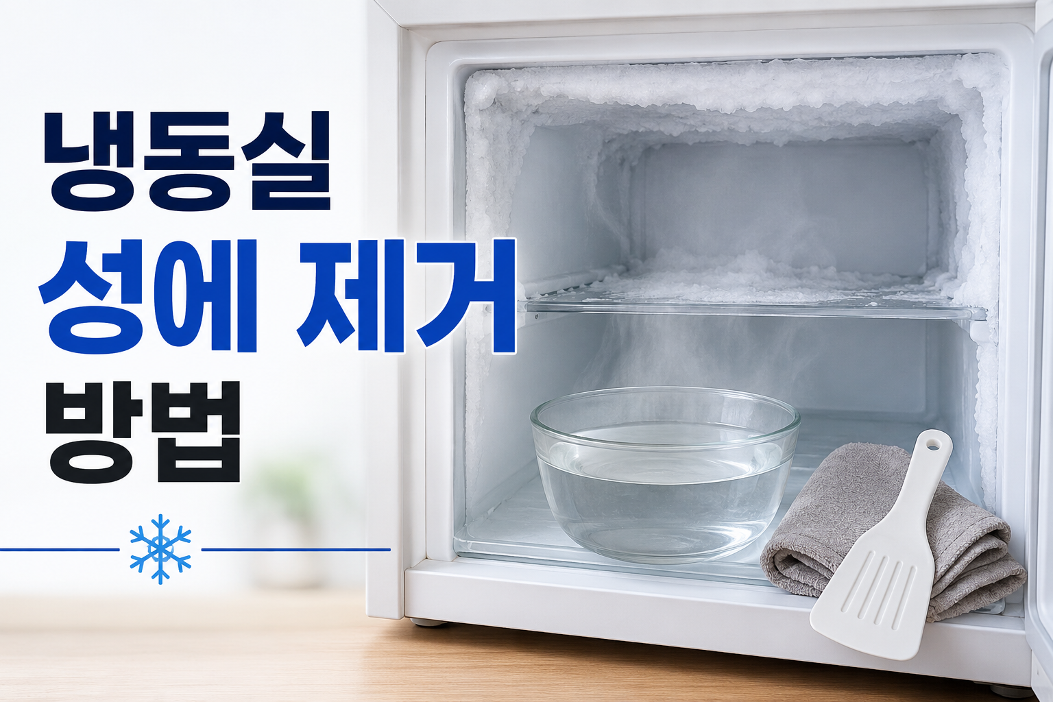 냉동실 성에 제거 방법