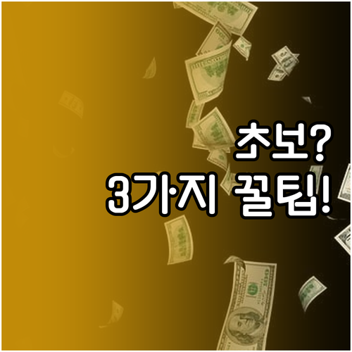 배당주 투자 초보자 체크리스트 3가지..