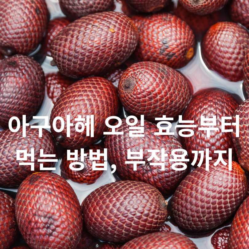 아구아헤 오일 효능부터 먹는 방법, 부작용