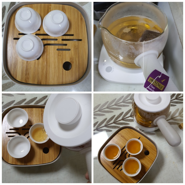 디온리 티메이커로 홍차 마시기