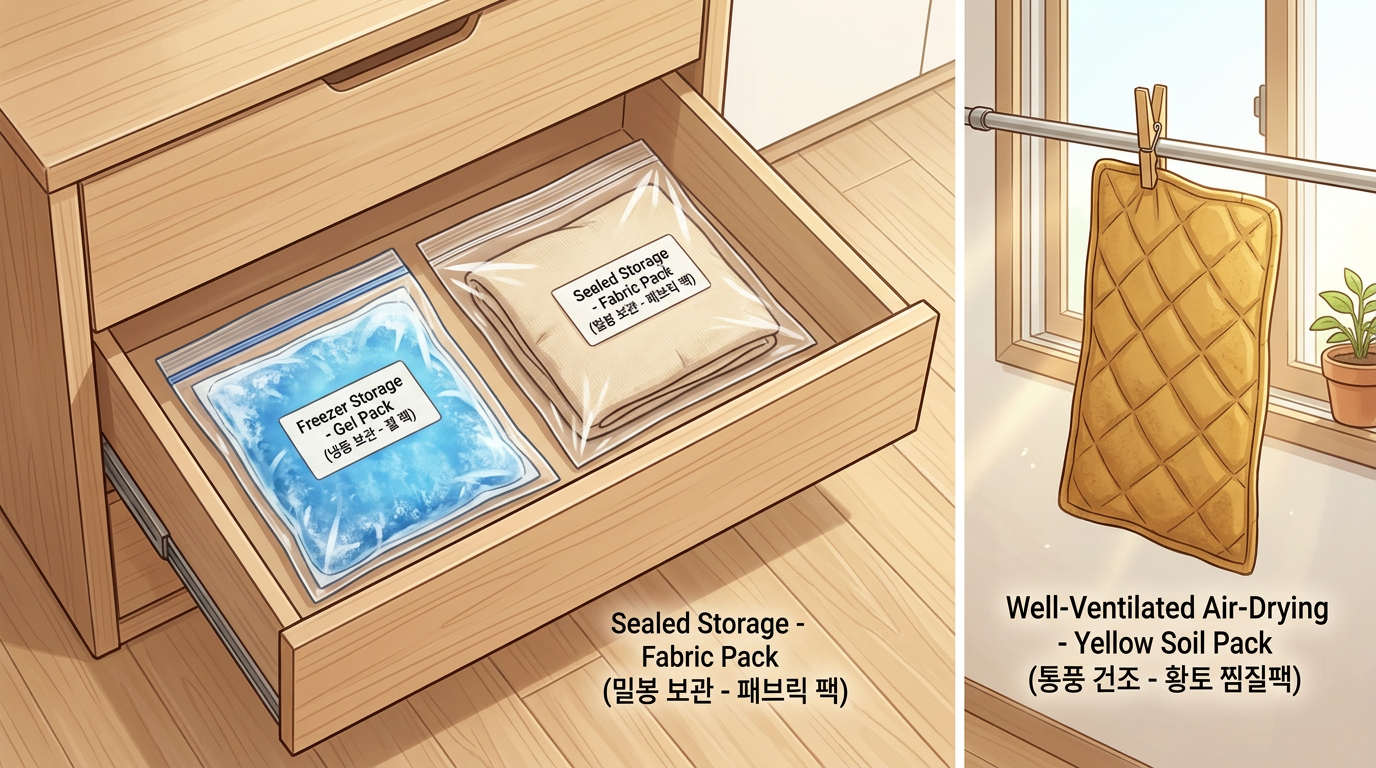 냉온찜질팩 보관법 냉동실 올바른 사용