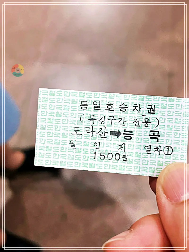 철도박물관_옛날기차표-통일호승차권-도라산-능곡구간-1,500원